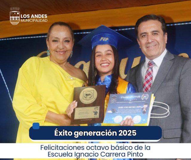 Un momento feliz, nostálgico y lleno de emoción ✨💛 Llegó la hora de decir adiós a la generación 2025 del octavo de la Escuela Ignacio Carrera Pinto @icp_losandes. Se cierra una linda etapa, pero lo mejor está por venir 🎓