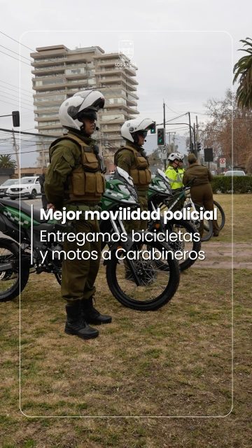 Seguimos reforzando la seguridad 🏍️🚲 Concretamos la entrega de nuevas motos y bicicletas a Carabineros de Los Andes, para fortalecer su despliegue en distintos sectores de la comuna. Más presencia, más prevención y más seguridad para todos 🫱🏻‍🫲🏼