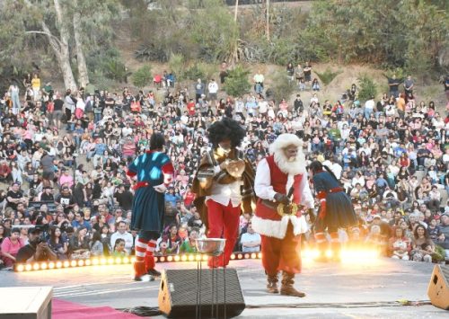 Impresionante y masivo festejo de Navidad en Los Andes