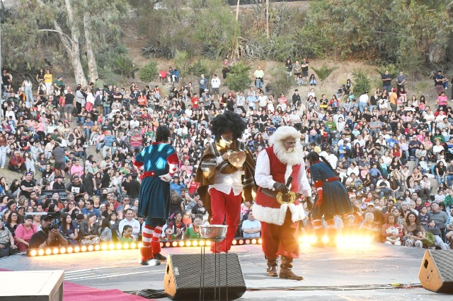 Impresionante y masivo festejo de Navidad en Los Andes