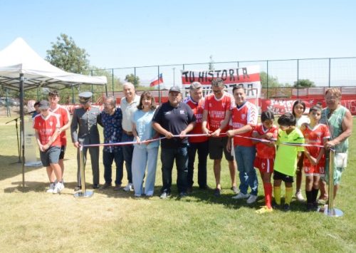 Los Andes inaugura mejoramiento de la cancha del Club Deportivo Atlético O’Higgins